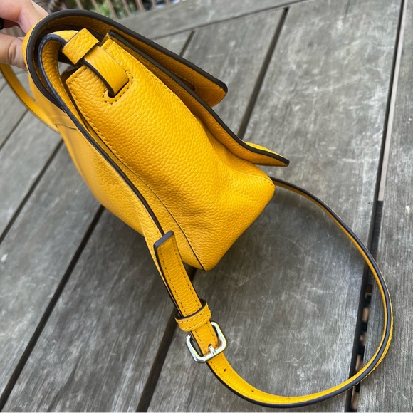 Kate Spade Nilla Hughes Street Pebbled Leather Crossbody Bag in Mustard Yellow - Picture 5 of 13